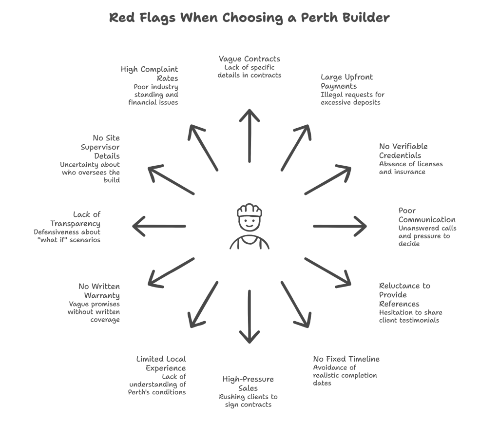 overview of red flags when choosing a builder in Perth